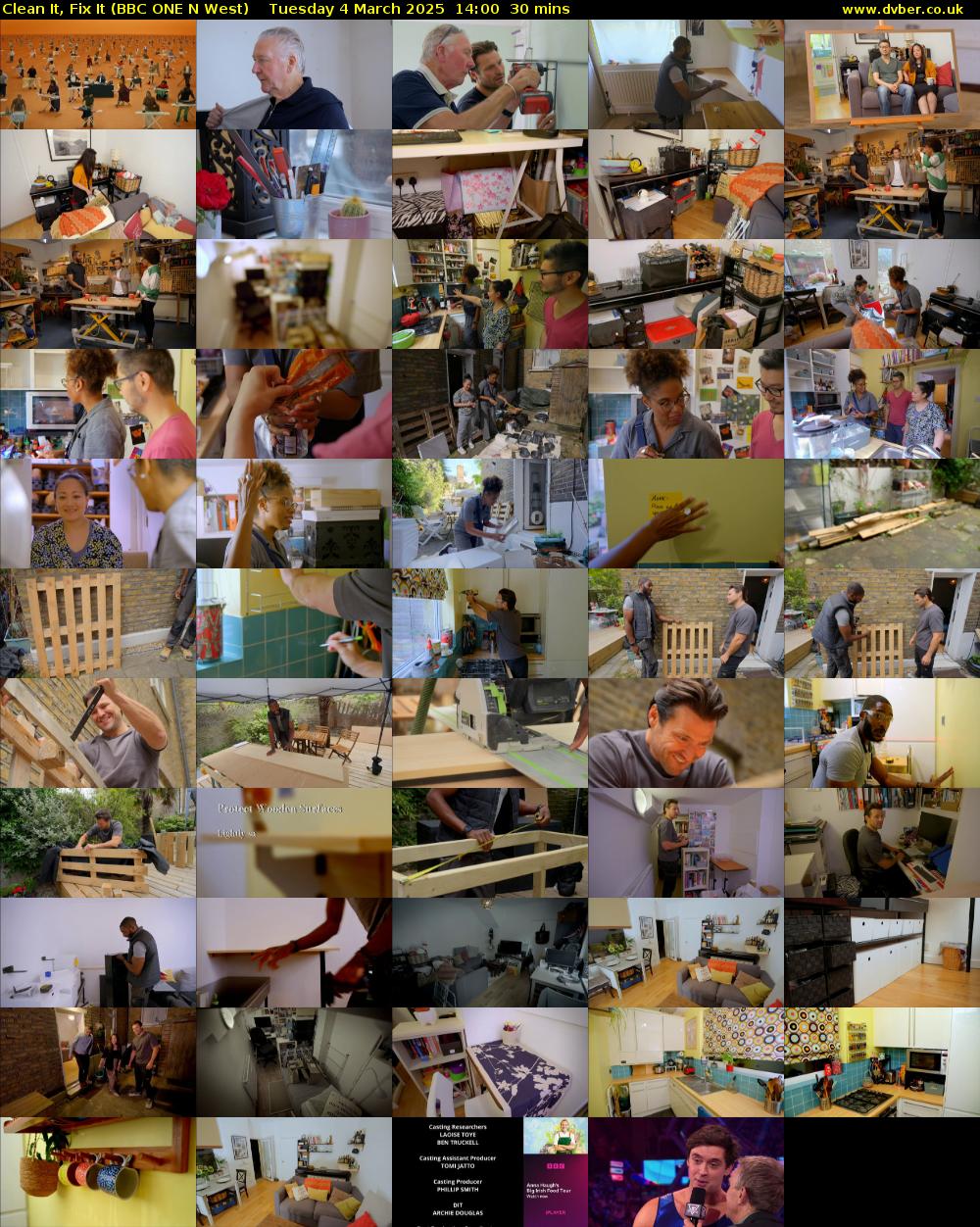 Clean It, Fix It (BBC ONE N West) Tuesday 4 March 2025 14:00 - 14:30