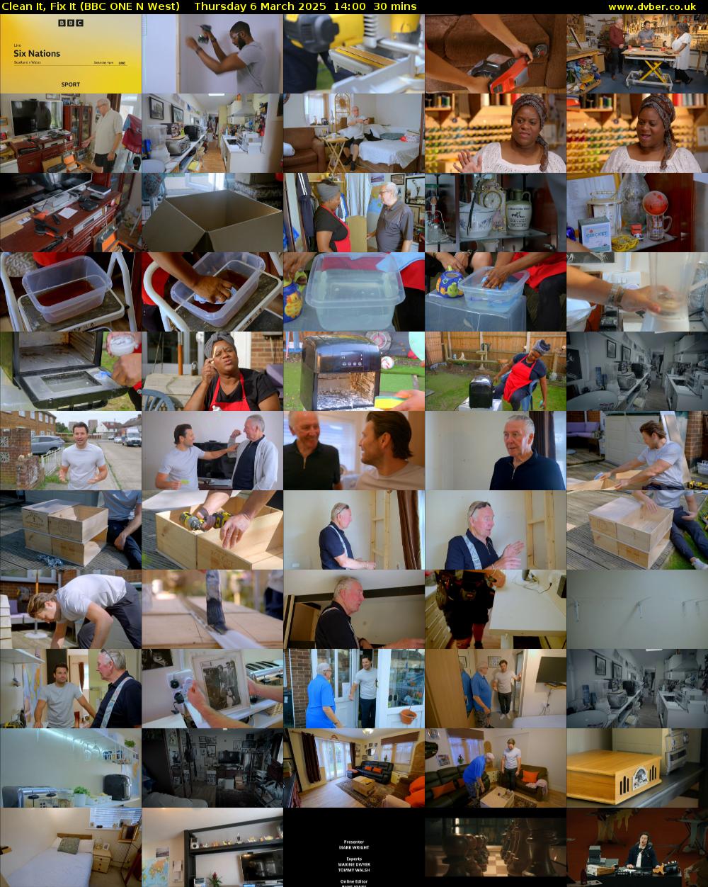 Clean It, Fix It (BBC ONE N West) Thursday 6 March 2025 14:00 - 14:30