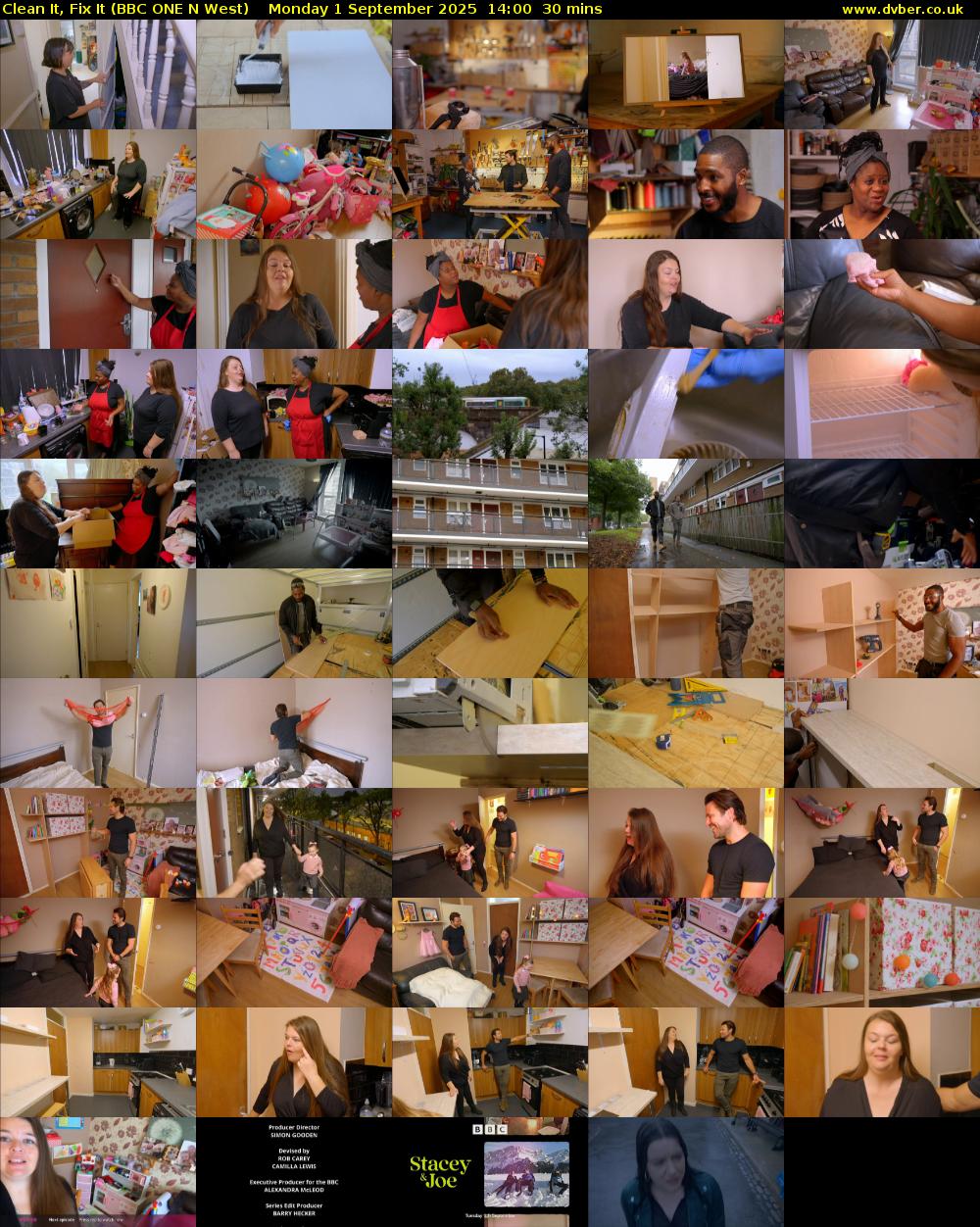 Clean It, Fix It (BBC ONE N West) Monday 1 September 2025 14:00 - 14:30