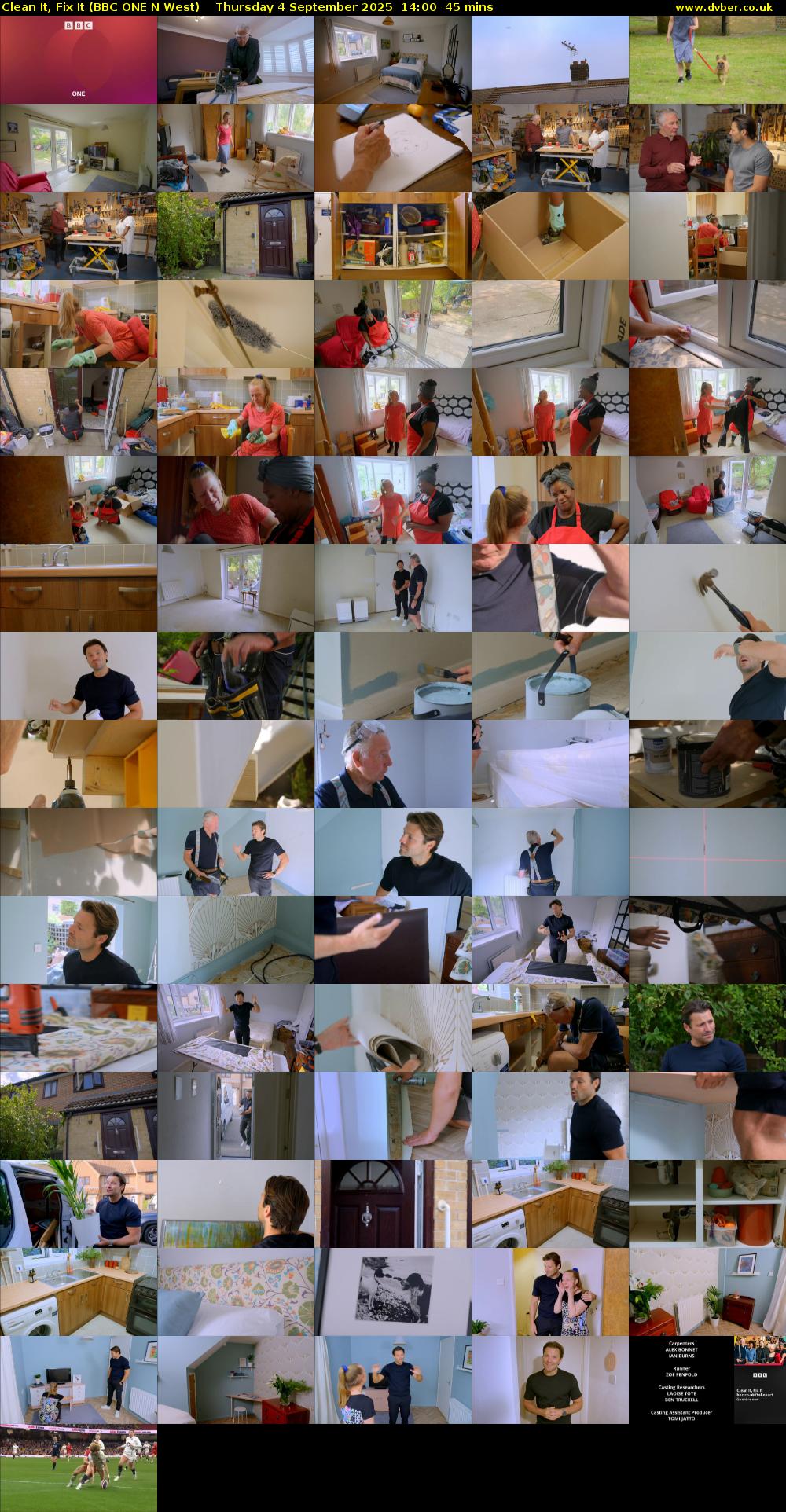 Clean It, Fix It (BBC ONE N West) Thursday 4 September 2025 14:00 - 14:45