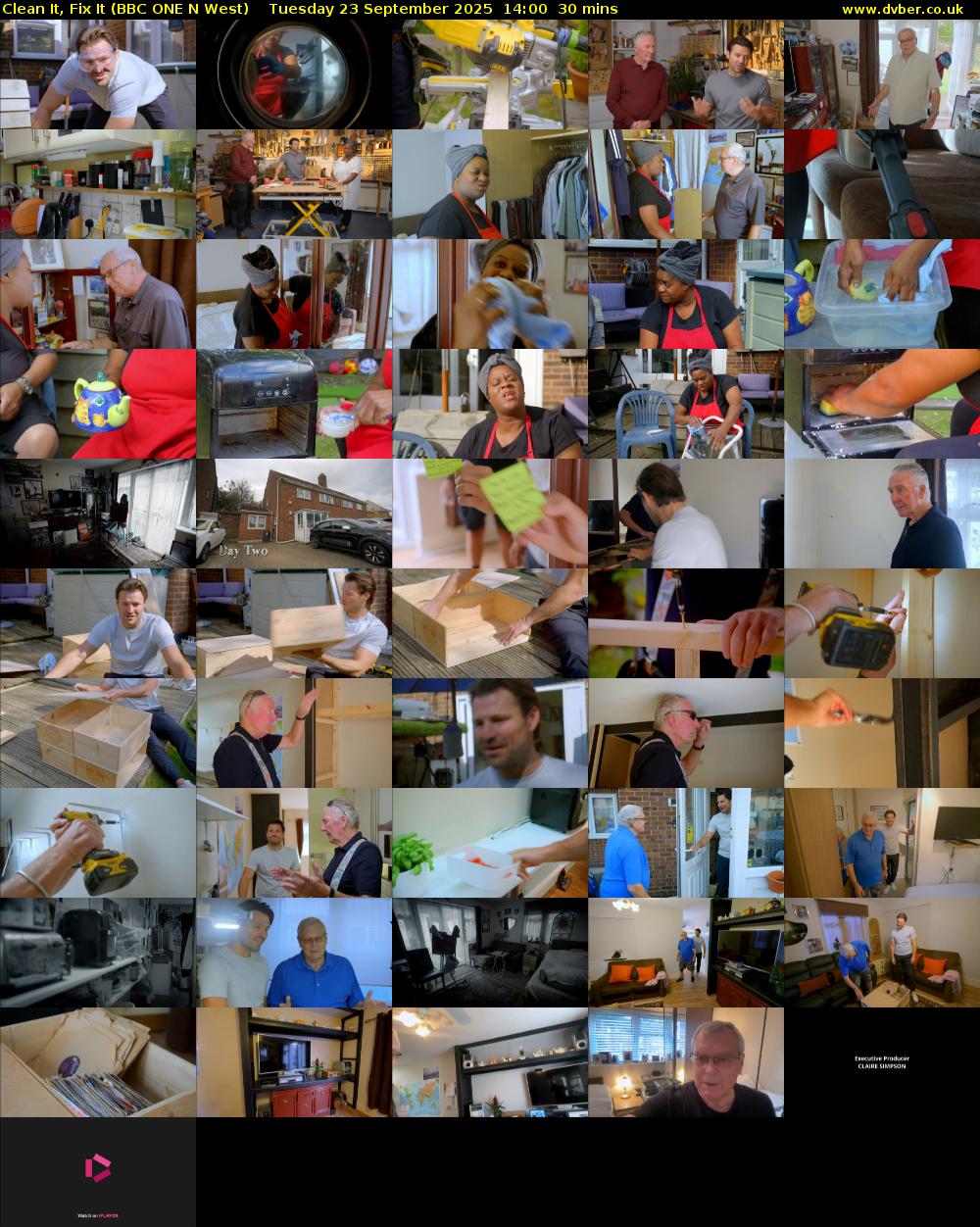 Clean It, Fix It (BBC ONE N West) Tuesday 23 September 2025 14:00 - 14:30