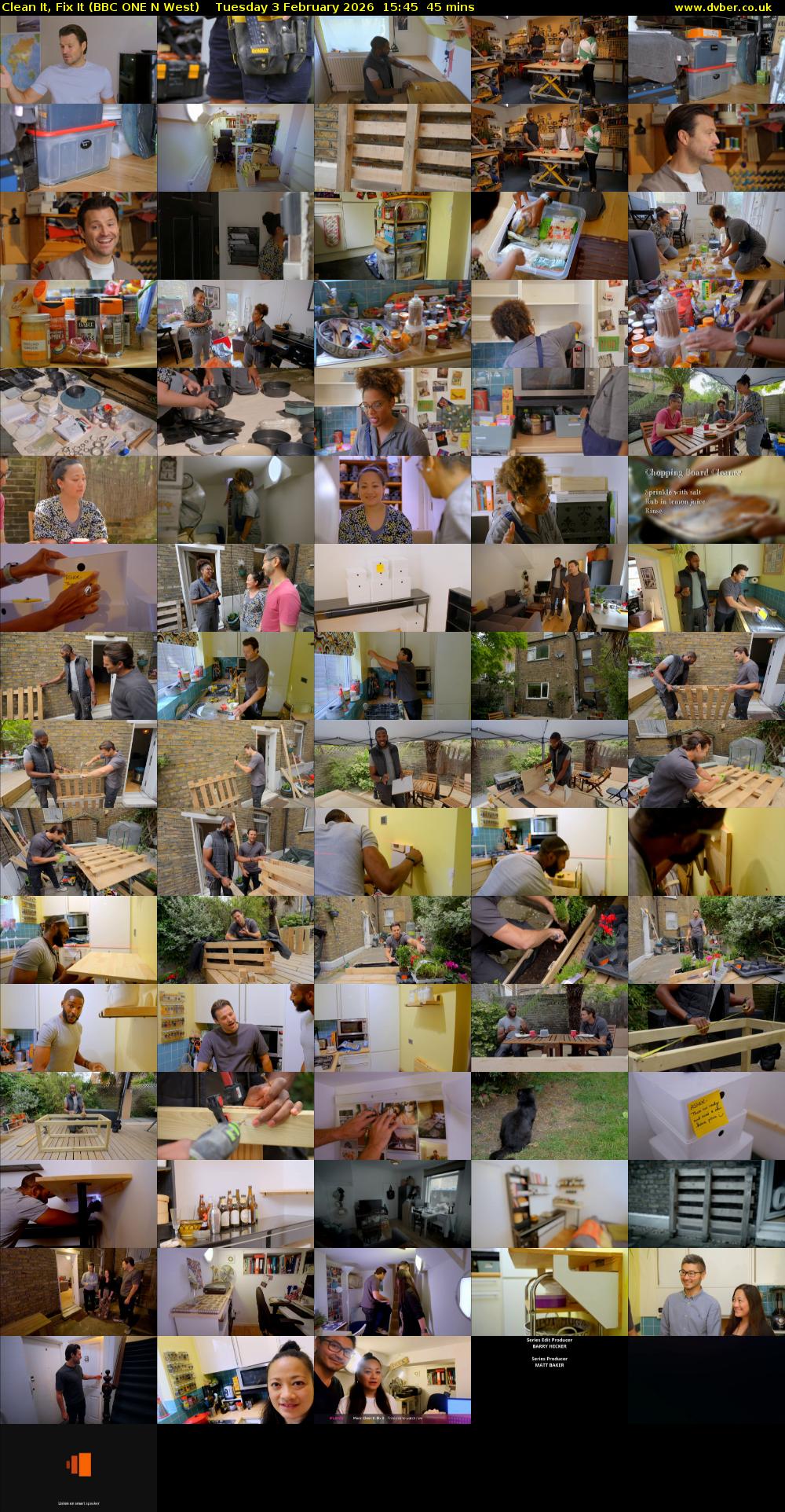 Clean It, Fix It (BBC ONE N West) Tuesday 3 February 2026 15:45 - 16:30