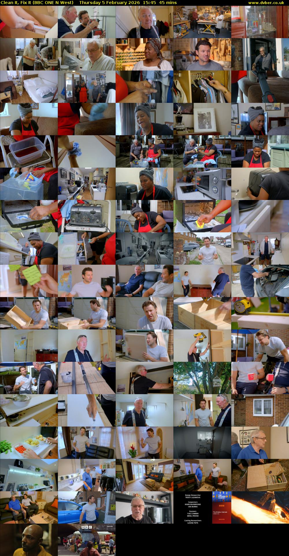 Clean It, Fix It (BBC ONE N West) Thursday 5 February 2026 15:45 - 16:30