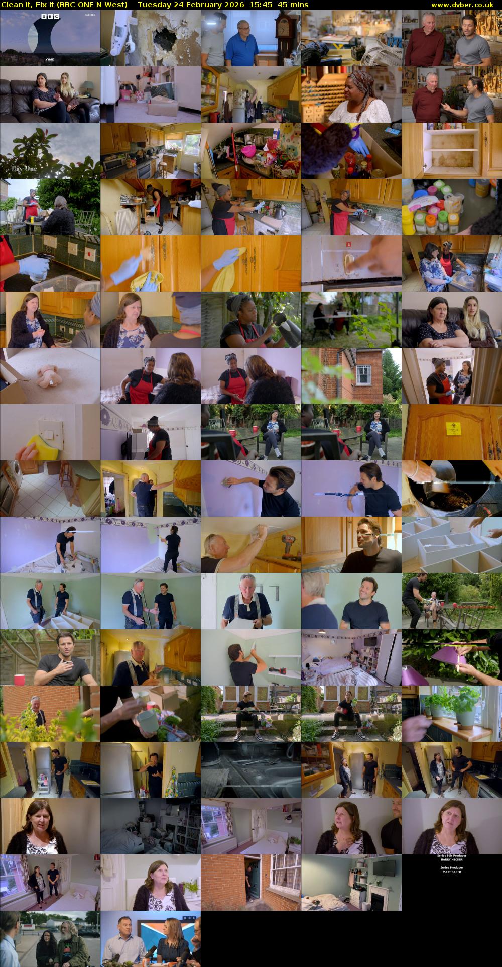 Clean It, Fix It (BBC ONE N West) Tuesday 24 February 2026 15:45 - 16:30