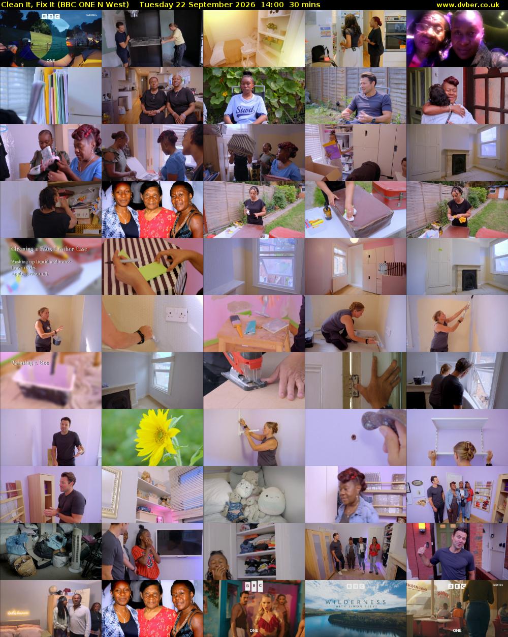 Clean It, Fix It (BBC ONE N West) Tuesday 22 September 2026 14:00 - 14:30