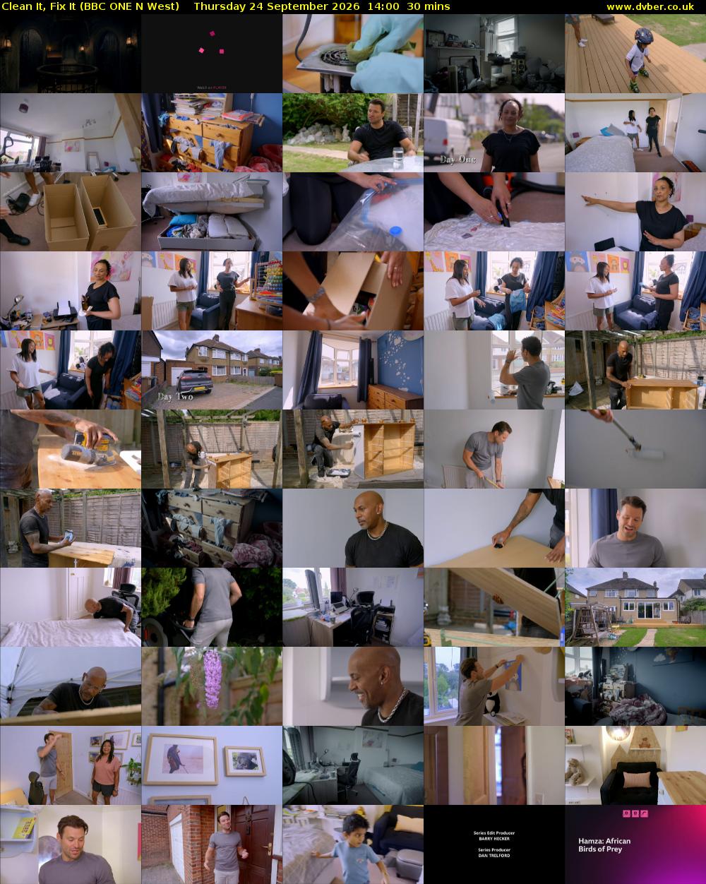 Clean It, Fix It (BBC ONE N West) Thursday 24 September 2026 14:00 - 14:30