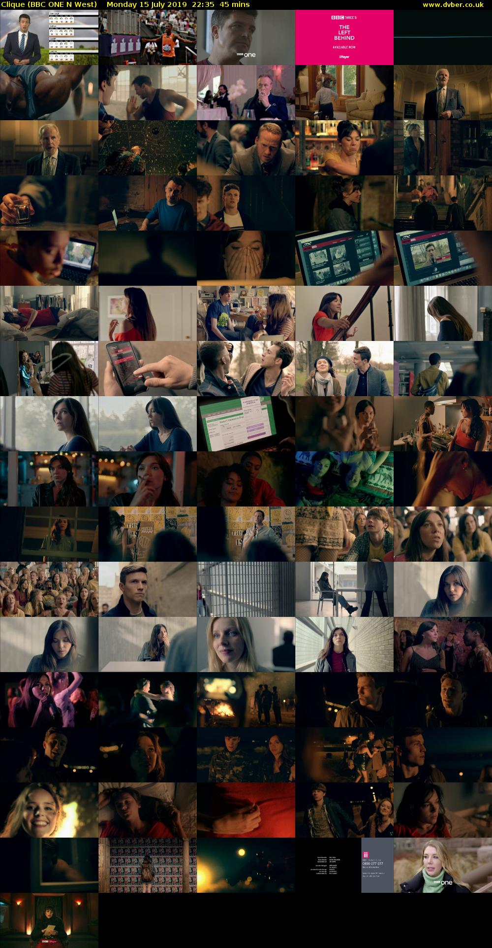 Clique (BBC ONE N West) Monday 15 July 2019 22:35 - 23:20