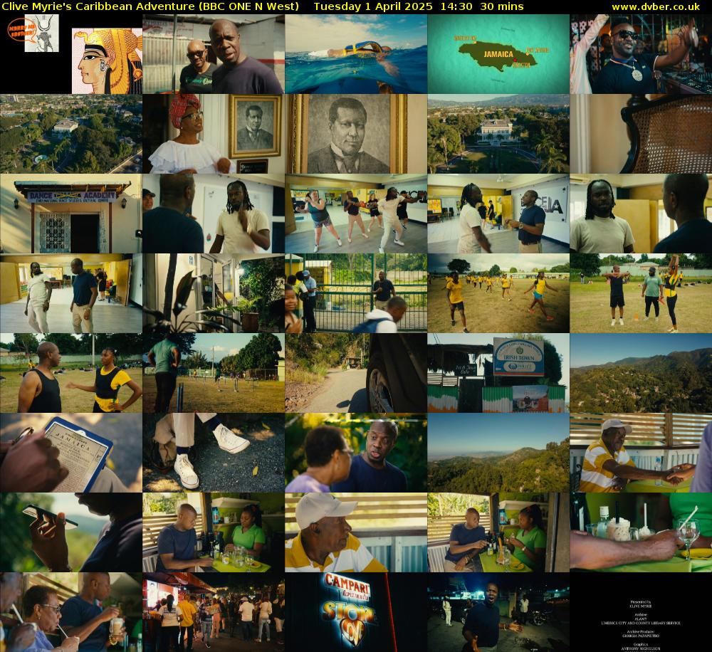 Clive Myrie's Caribbean Adventure (BBC ONE N West) Tuesday 1 April 2025 14:30 - 15:00