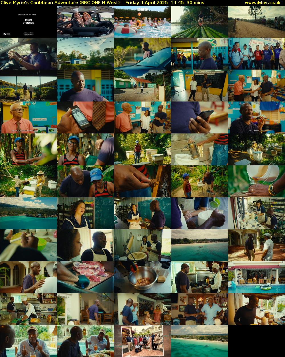 Clive Myrie's Caribbean Adventure (BBC ONE N West) Friday 4 April 2025 14:45 - 15:15