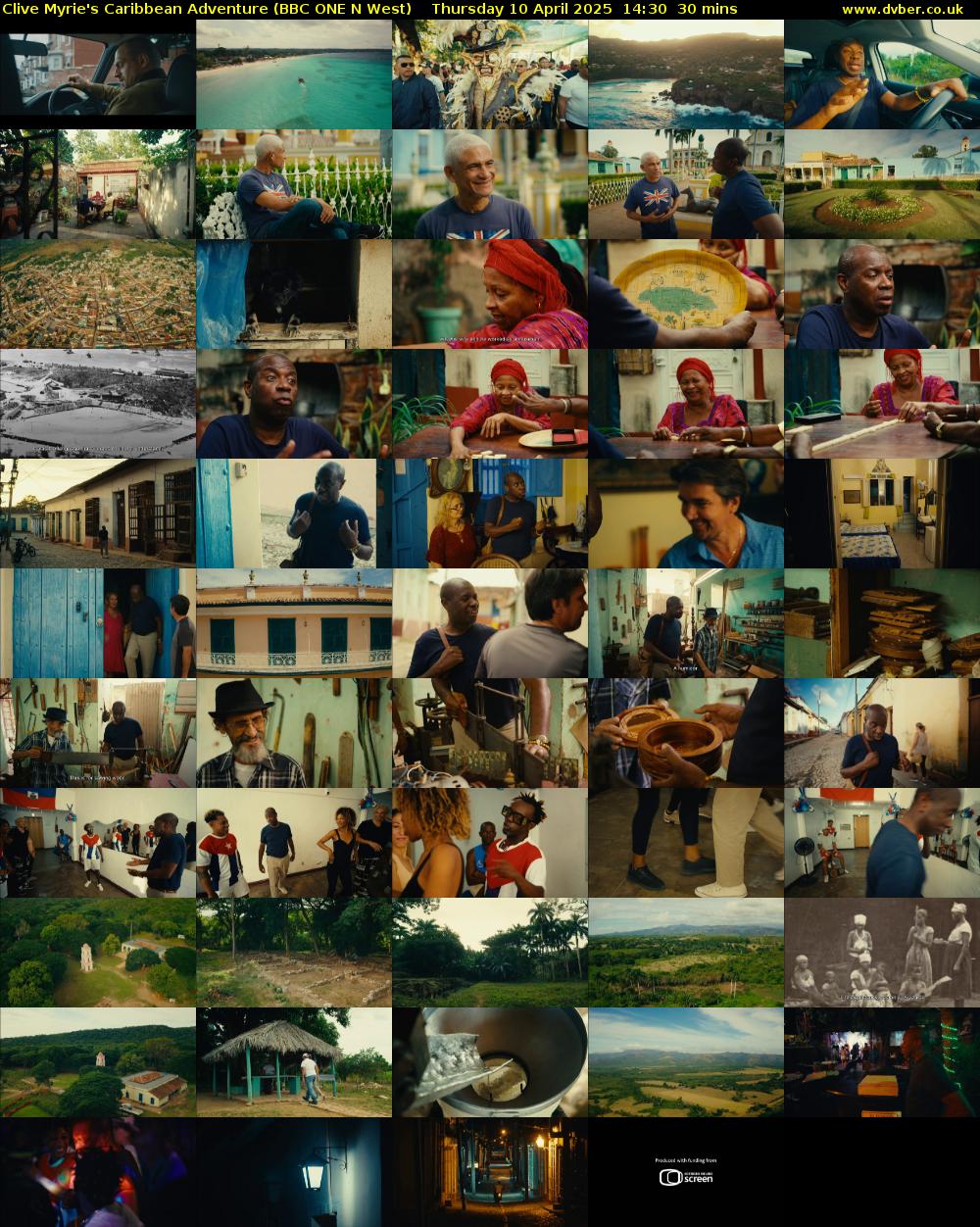 Clive Myrie's Caribbean Adventure (BBC ONE N West) Thursday 10 April 2025 14:30 - 15:00