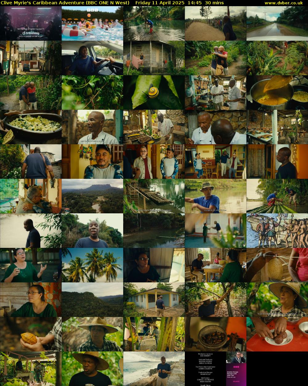 Clive Myrie's Caribbean Adventure (BBC ONE N West) Friday 11 April 2025 14:45 - 15:15