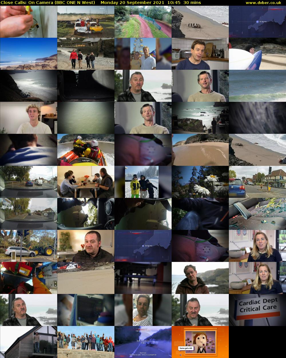 Close Calls: On Camera (BBC ONE N West) Monday 20 September 2021 10:45 - 11:15