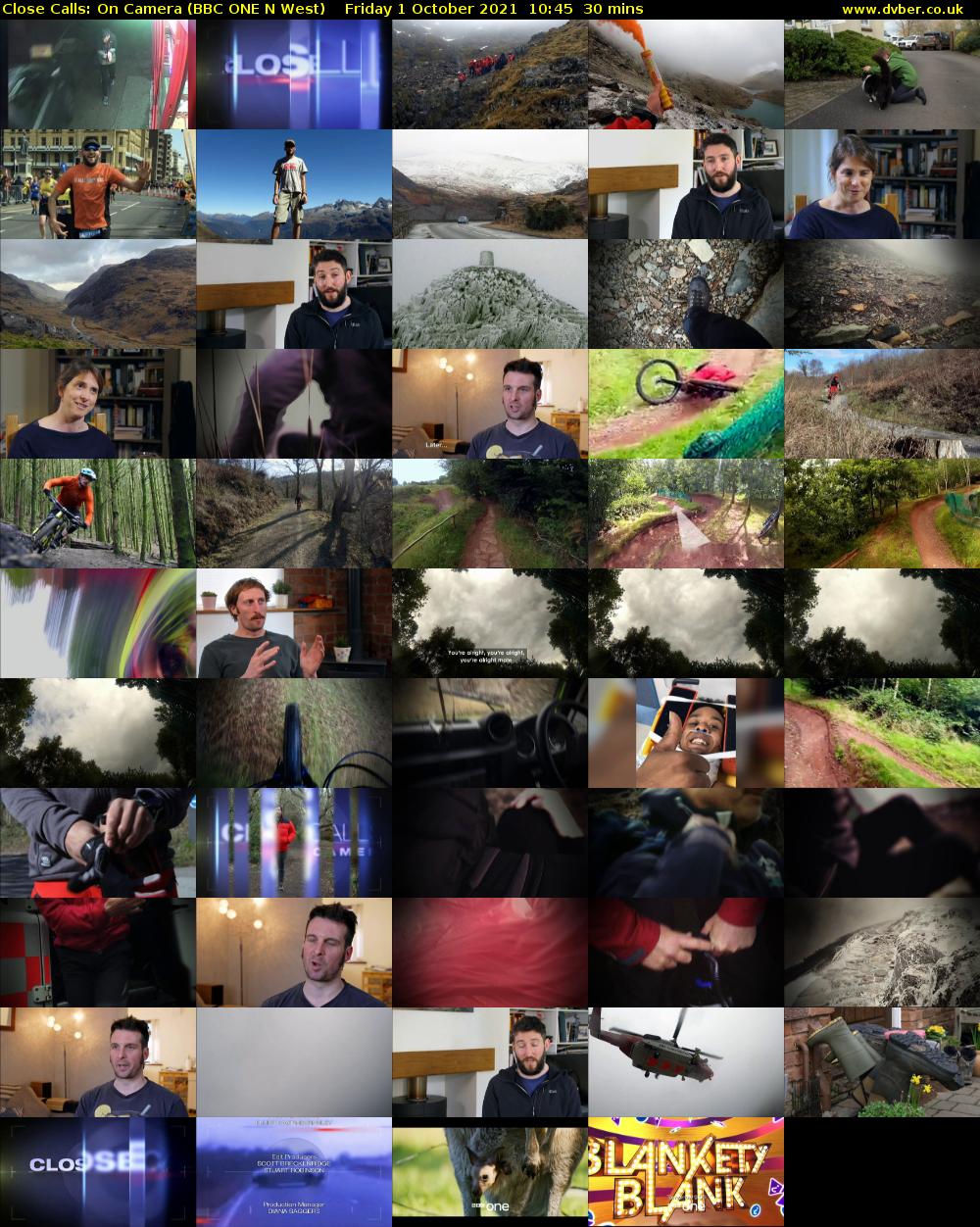 Close Calls: On Camera (BBC ONE N West) Friday 1 October 2021 10:45 - 11:15