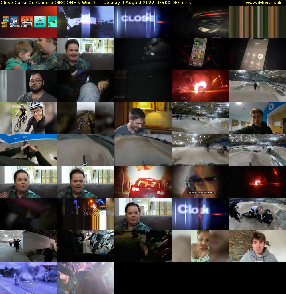 Close Calls: On Camera (BBC ONE N West) Tuesday 9 August 2022 10:00 - 10:30