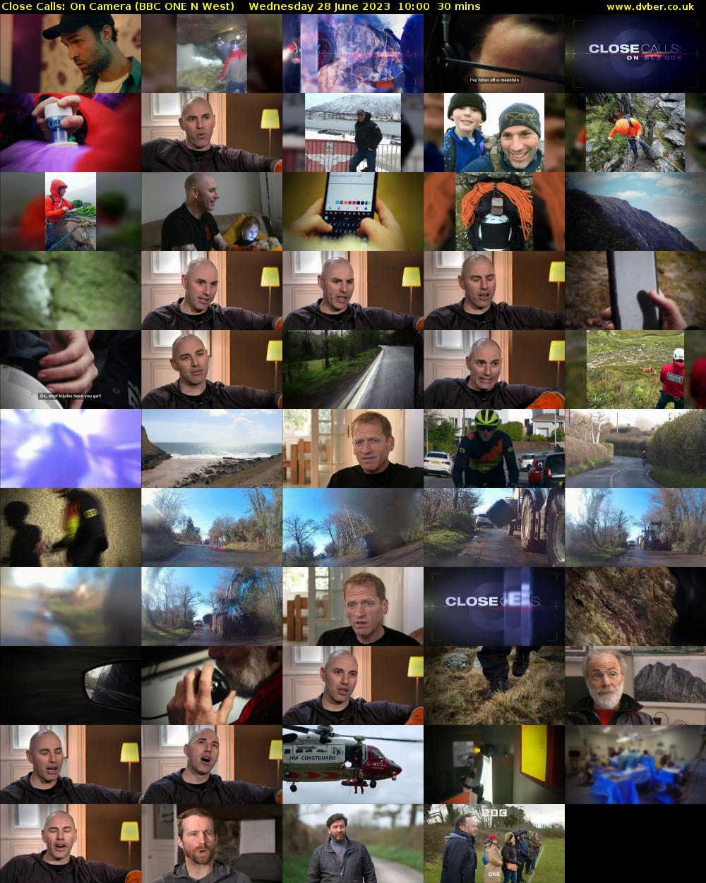 Close Calls: On Camera (BBC ONE N West) Wednesday 28 June 2023 10:00 - 10:30