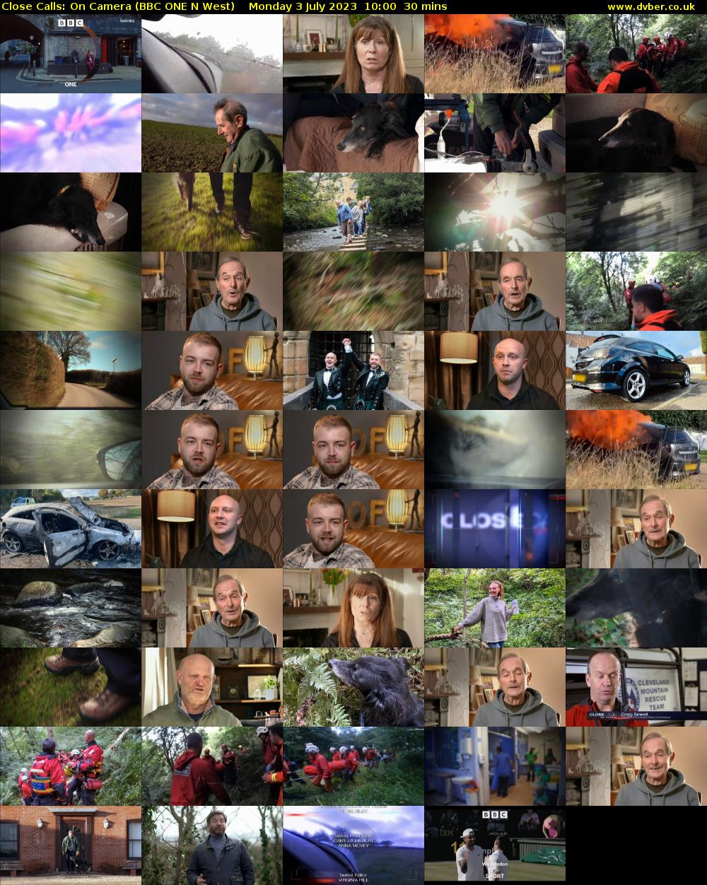 Close Calls: On Camera (BBC ONE N West) Monday 3 July 2023 10:00 - 10:30