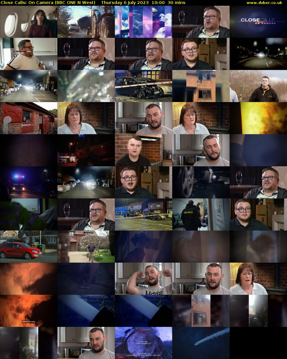 Close Calls: On Camera (BBC ONE N West) Thursday 6 July 2023 10:00 - 10:30