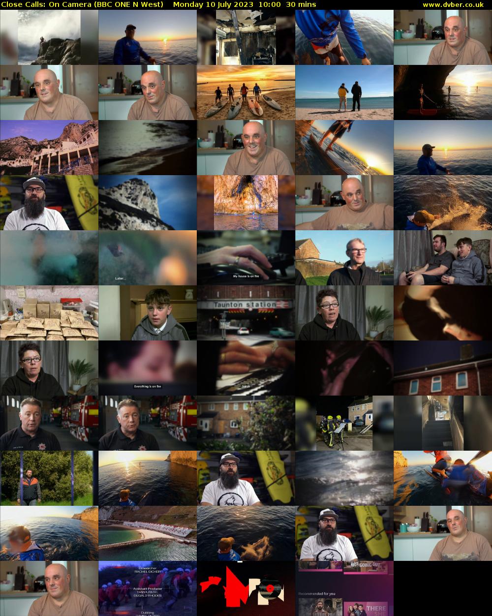 Close Calls: On Camera (BBC ONE N West) Monday 10 July 2023 10:00 - 10:30