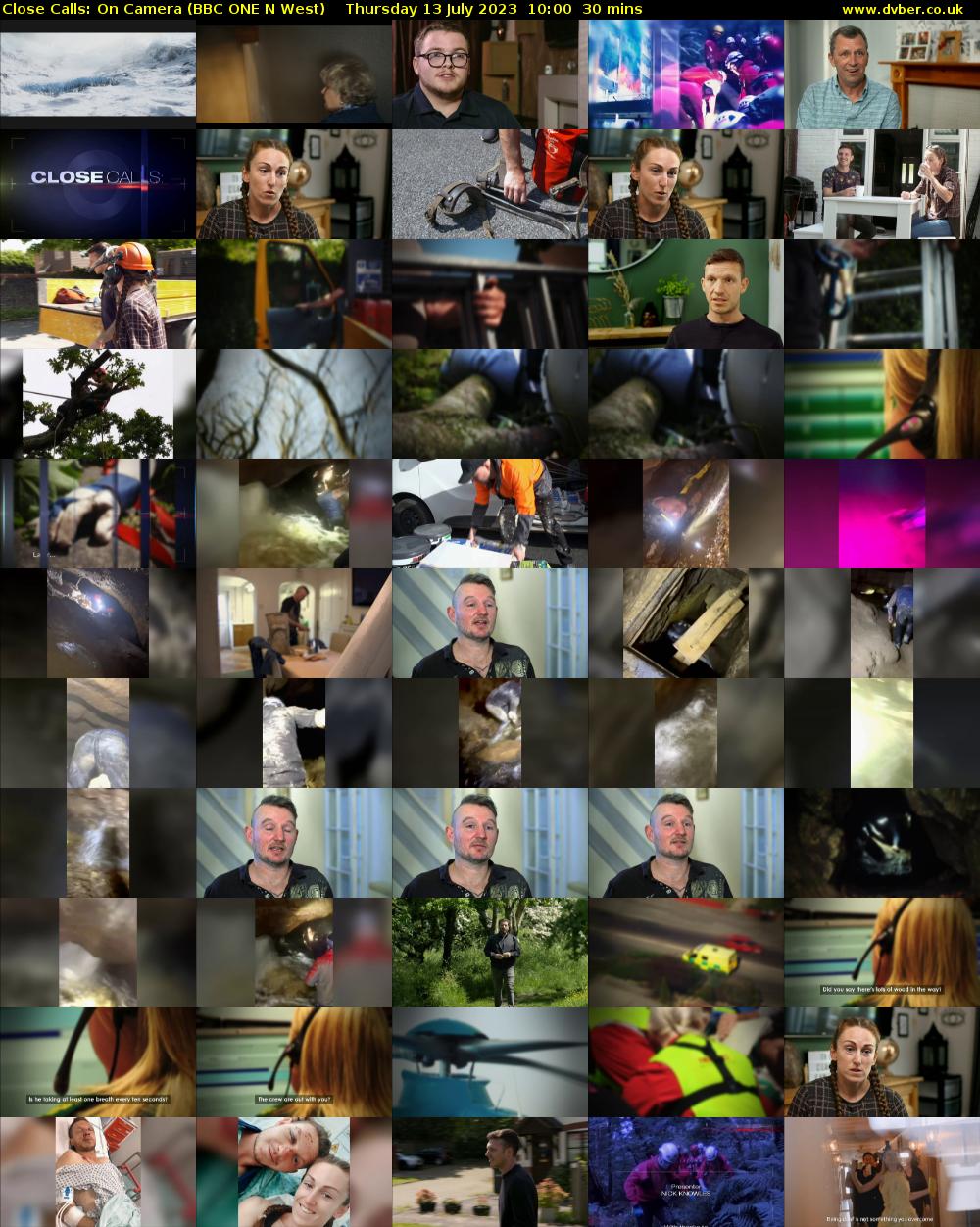 Close Calls: On Camera (BBC ONE N West) Thursday 13 July 2023 10:00 - 10:30