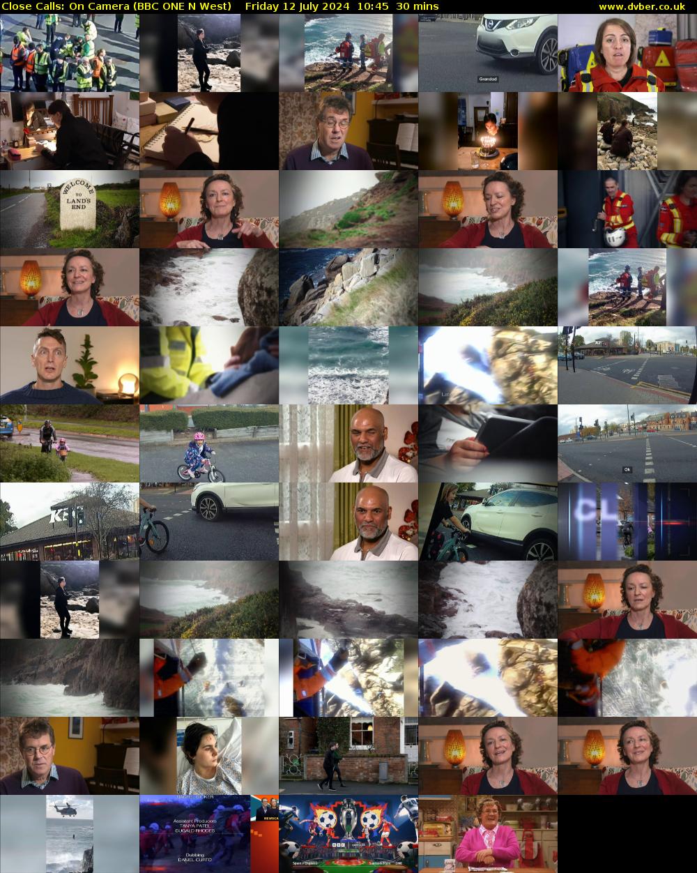 Close Calls: On Camera (BBC ONE N West) Friday 12 July 2024 10:45 - 11:15