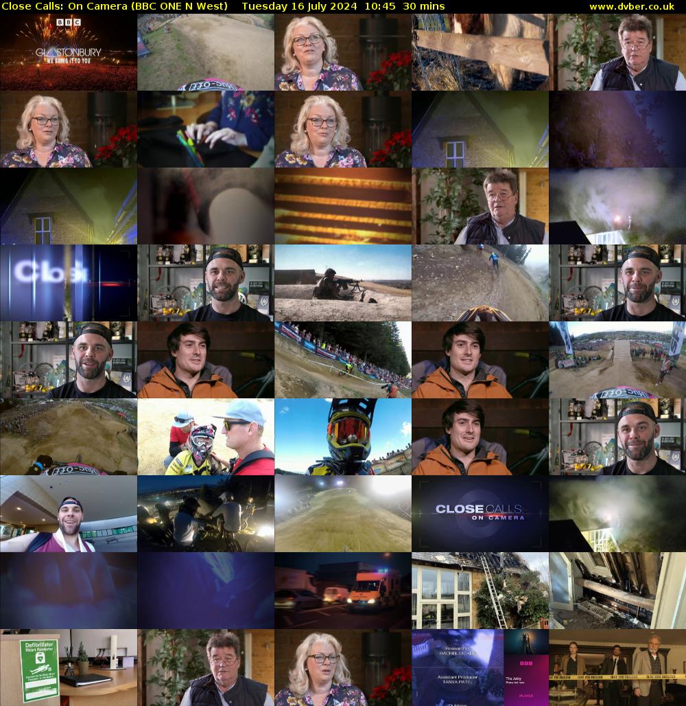 Close Calls: On Camera (BBC ONE N West) Tuesday 16 July 2024 10:45 - 11:15