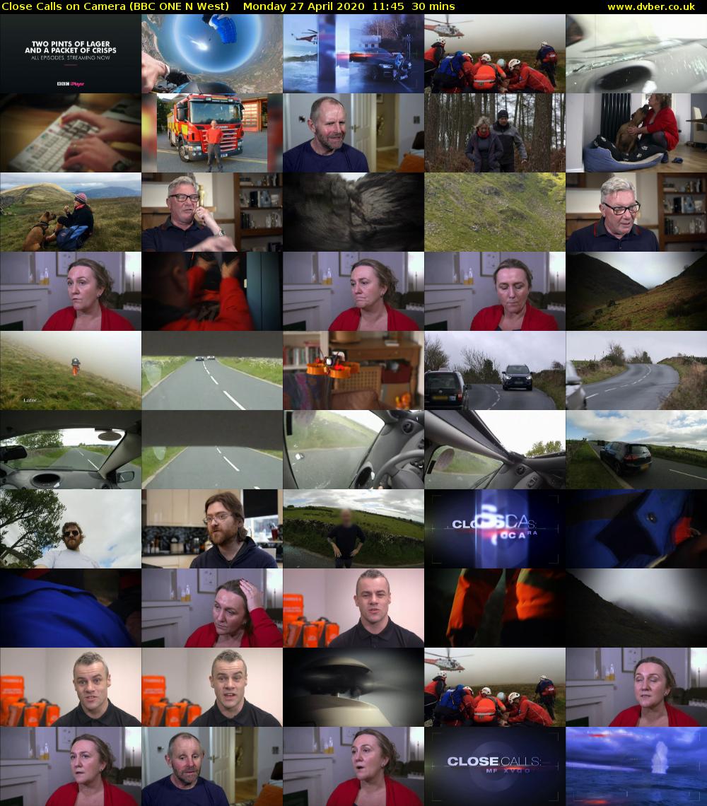 Close Calls on Camera (BBC ONE N West) Monday 27 April 2020 11:45 - 12:15