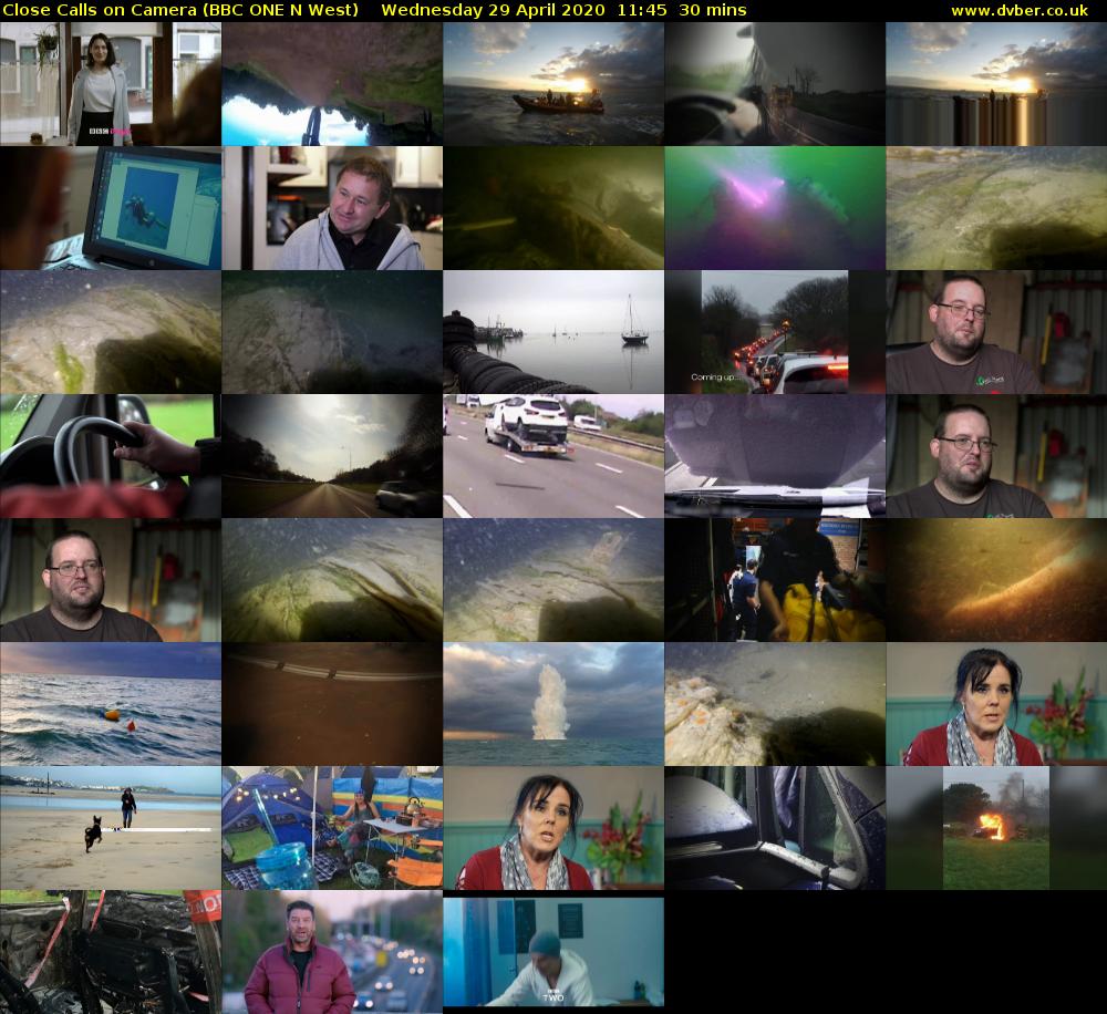 Close Calls on Camera (BBC ONE N West) Wednesday 29 April 2020 11:45 - 12:15