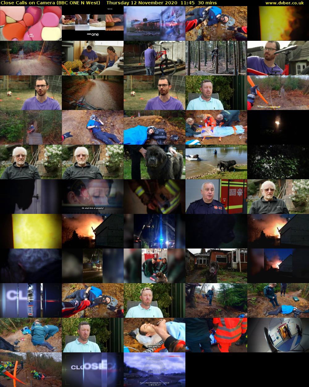 Close Calls on Camera (BBC ONE N West) Thursday 12 November 2020 11:45 - 12:15