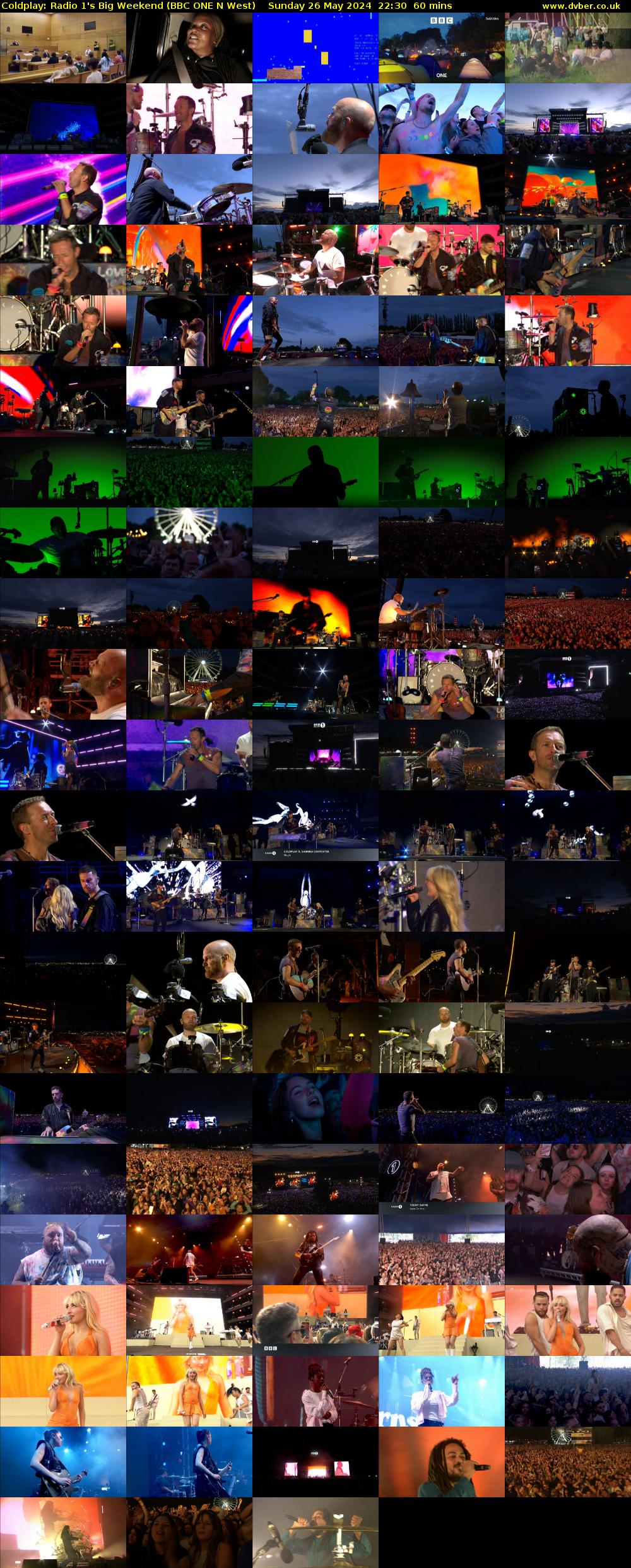Coldplay: Radio 1's Big Weekend (BBC ONE N West) Sunday 26 May 2024 22:30 - 23:30