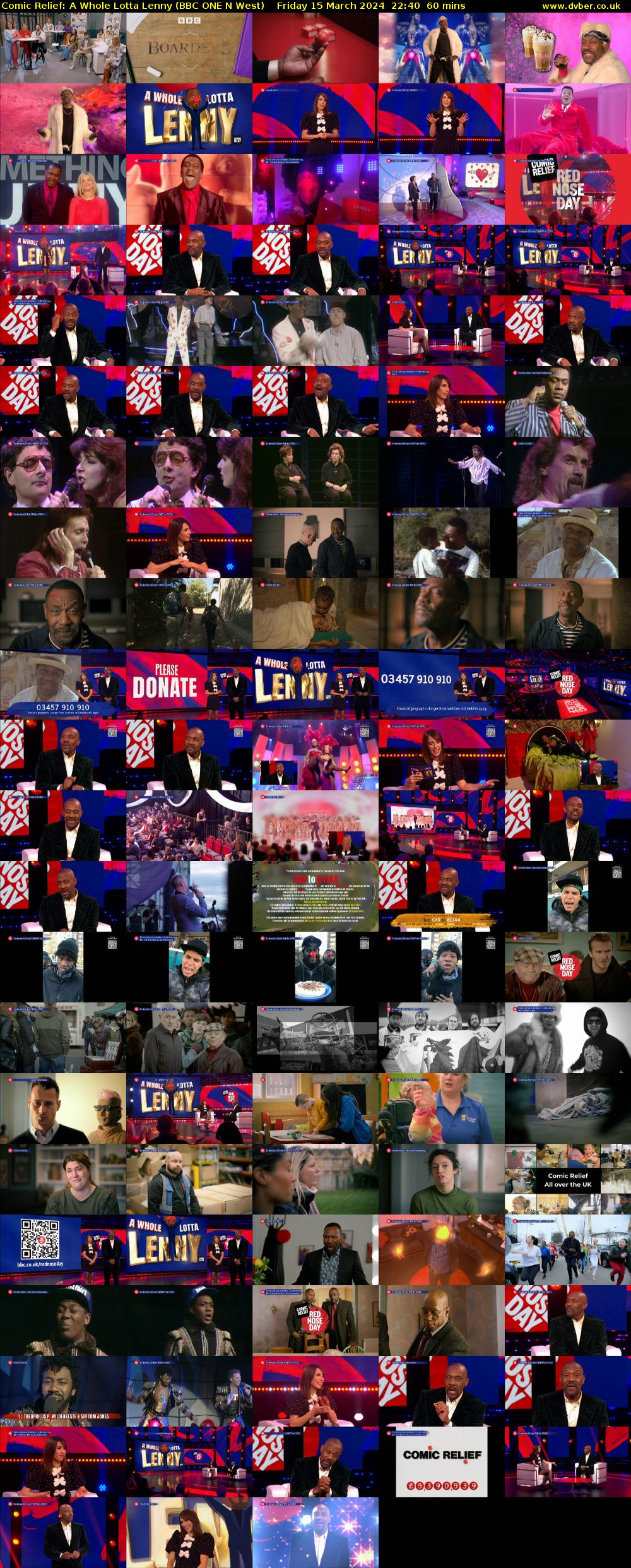 Comic Relief: A Whole Lotta Lenny (BBC ONE N West) Friday 15 March 2024 22:40 - 23:40