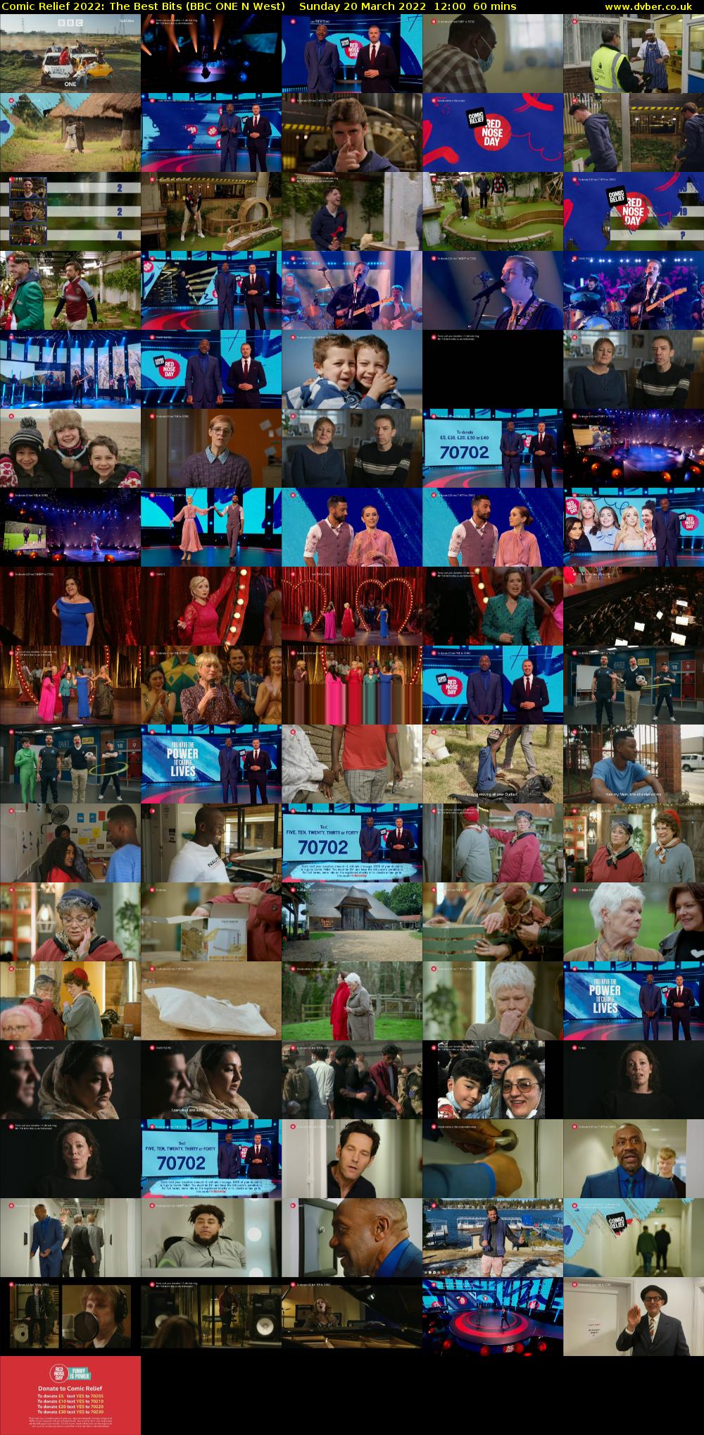 Comic Relief 2022: The Best Bits (BBC ONE N West) Sunday 20 March 2022 12:00 - 13:00