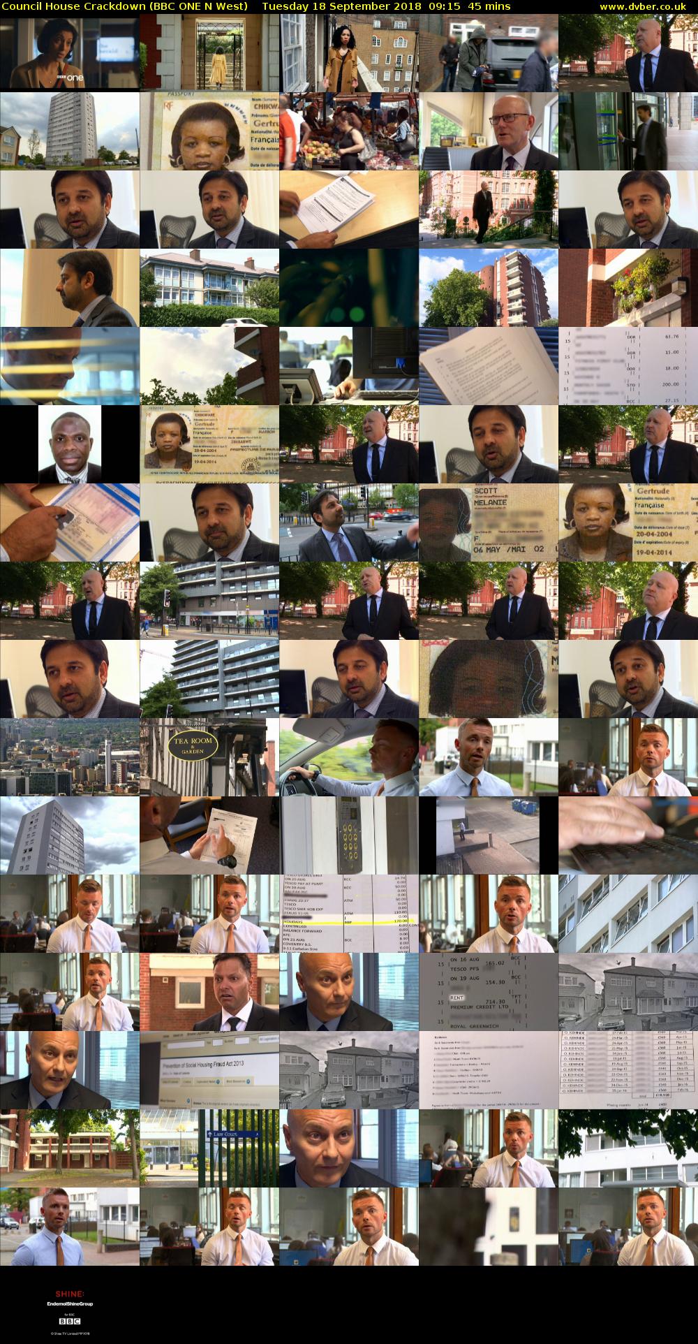Council House Crackdown (BBC ONE N West) Tuesday 18 September 2018 09:15 - 10:00