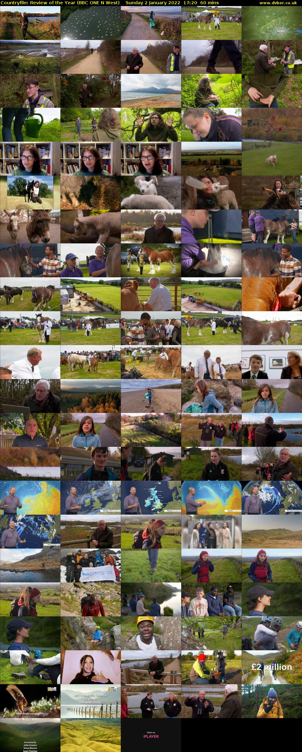Countryfile: Review of the Year (BBC ONE N West) Sunday 2 January 2022 17:20 - 18:20
