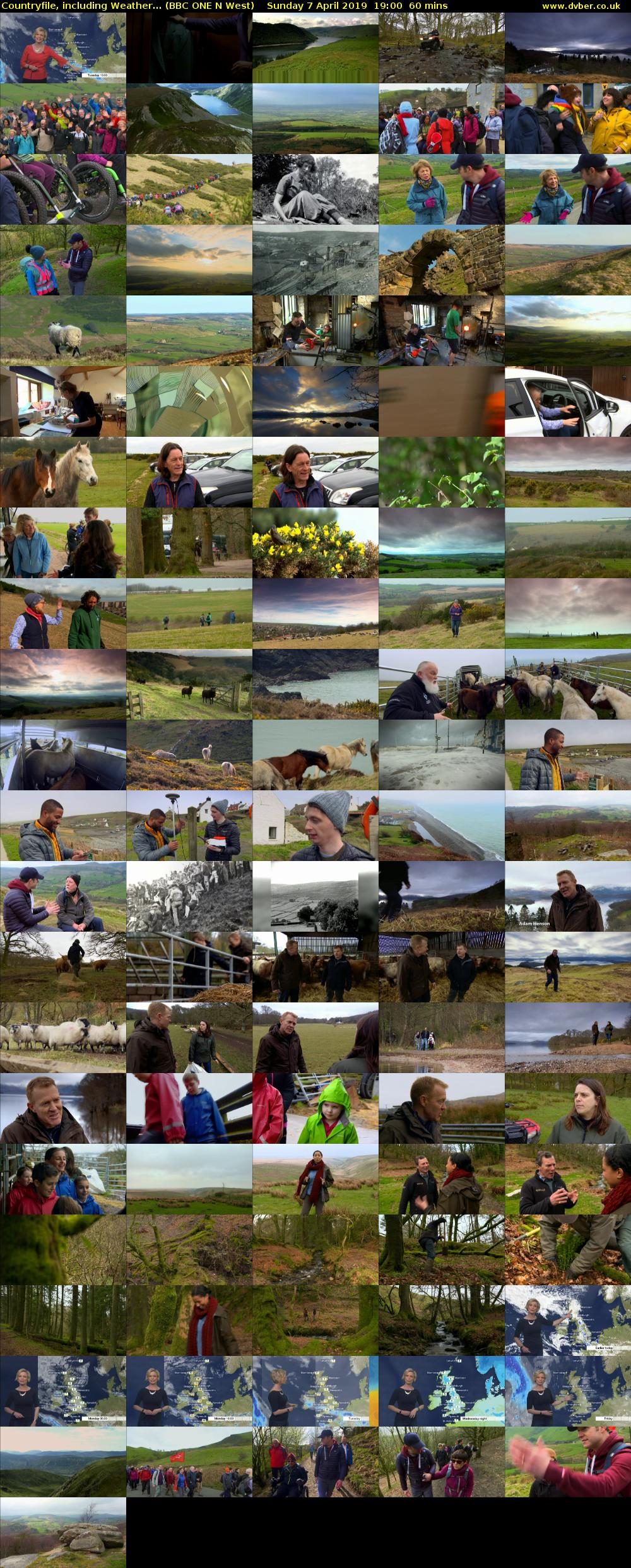 Countryfile, including Weather... (BBC ONE N West) Sunday 7 April 2019 19:00 - 20:00
