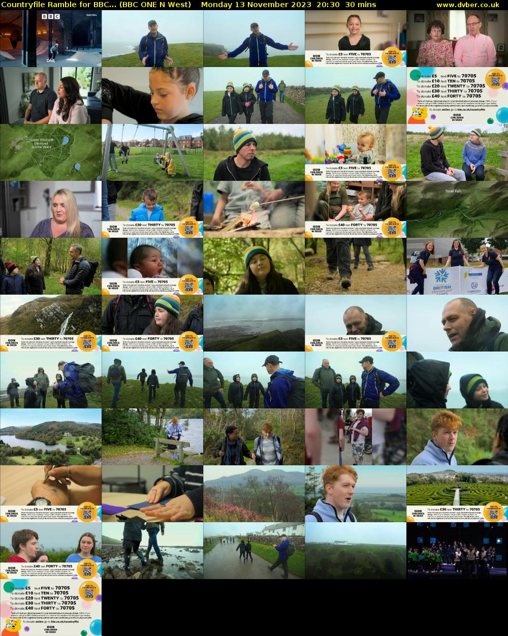 Countryfile Ramble for BBC... (BBC ONE N West) Monday 13 November 2023 20:30 - 21:00