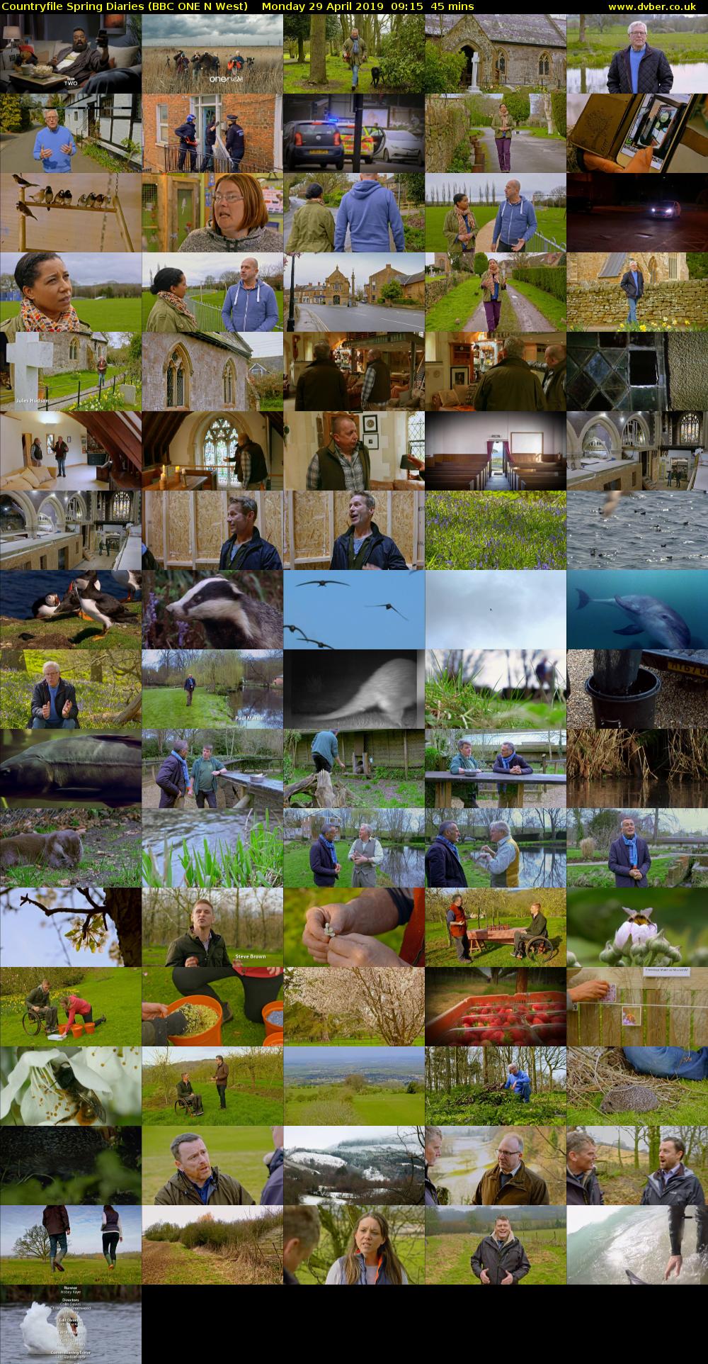 Countryfile Spring Diaries (BBC ONE N West) Monday 29 April 2019 09:15 - 10:00