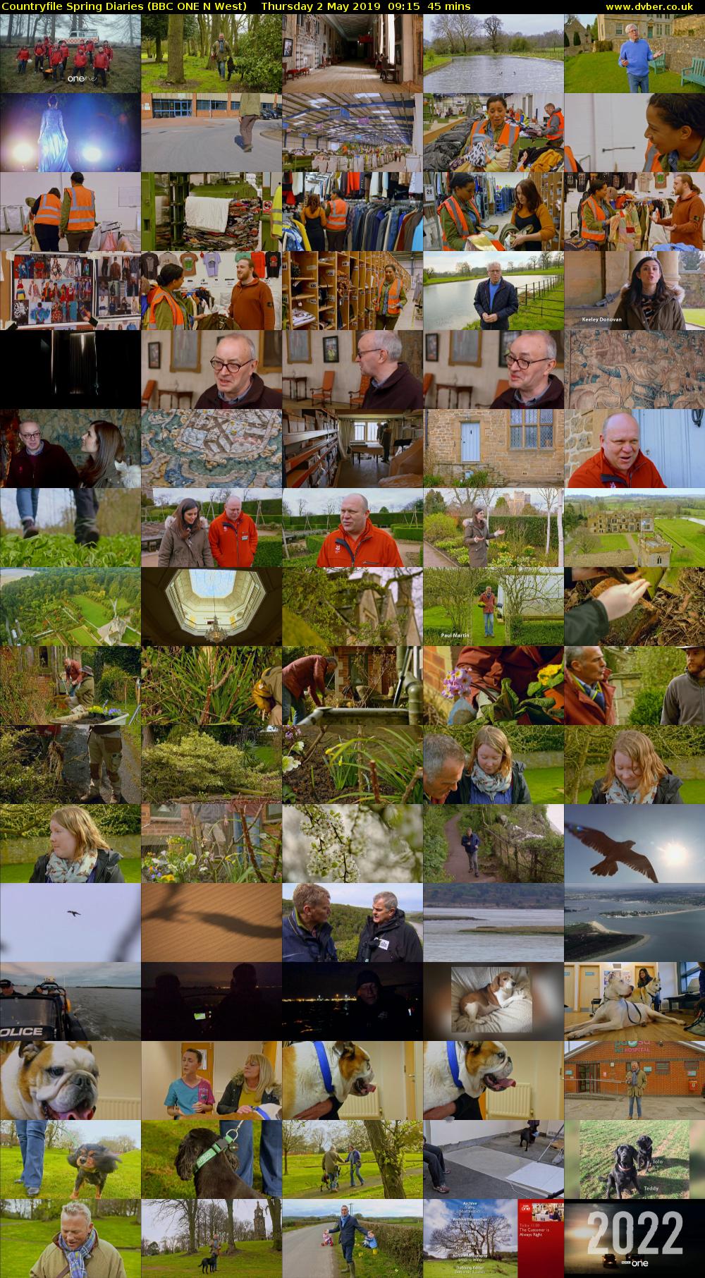 Countryfile Spring Diaries (BBC ONE N West) Thursday 2 May 2019 09:15 - 10:00