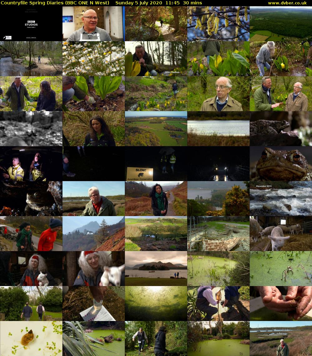Countryfile Spring Diaries (BBC ONE N West) Sunday 5 July 2020 11:45 - 12:15