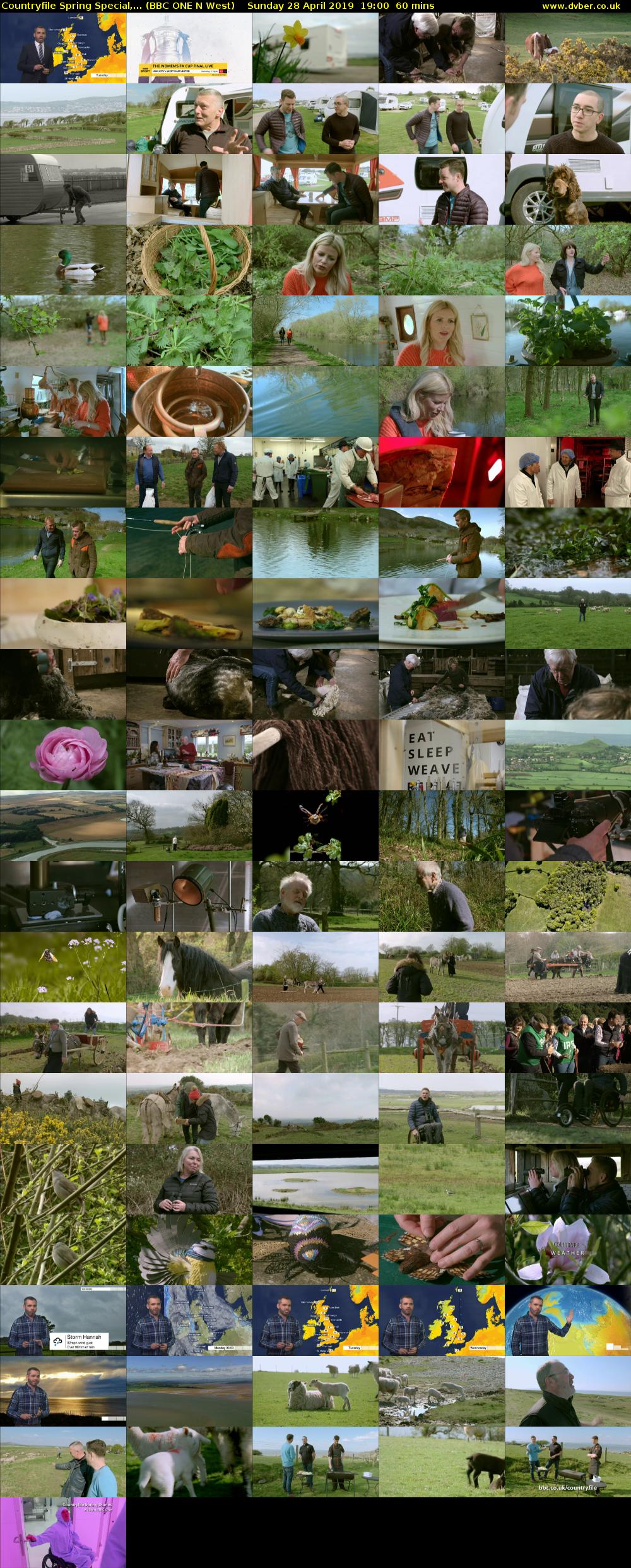 Countryfile Spring Special,... (BBC ONE N West) Sunday 28 April 2019 19:00 - 20:00