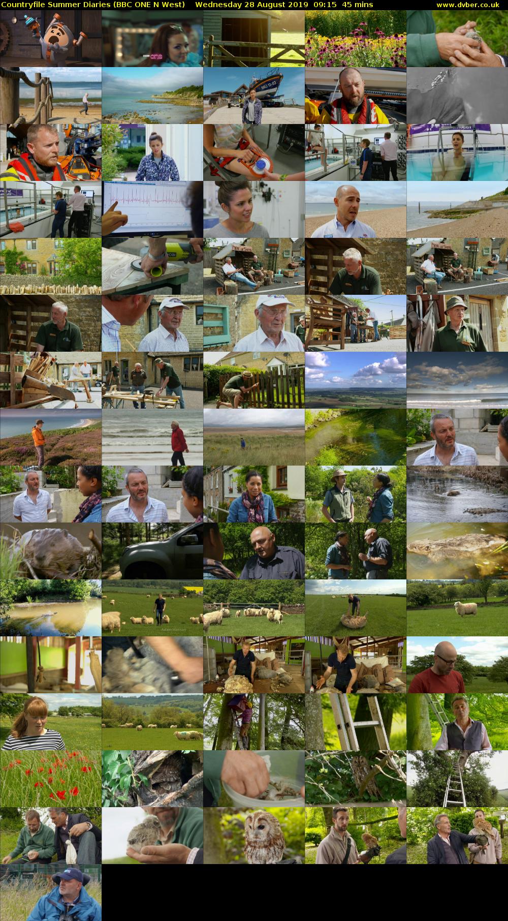 Countryfile Summer Diaries (BBC ONE N West) Wednesday 28 August 2019 09:15 - 10:00