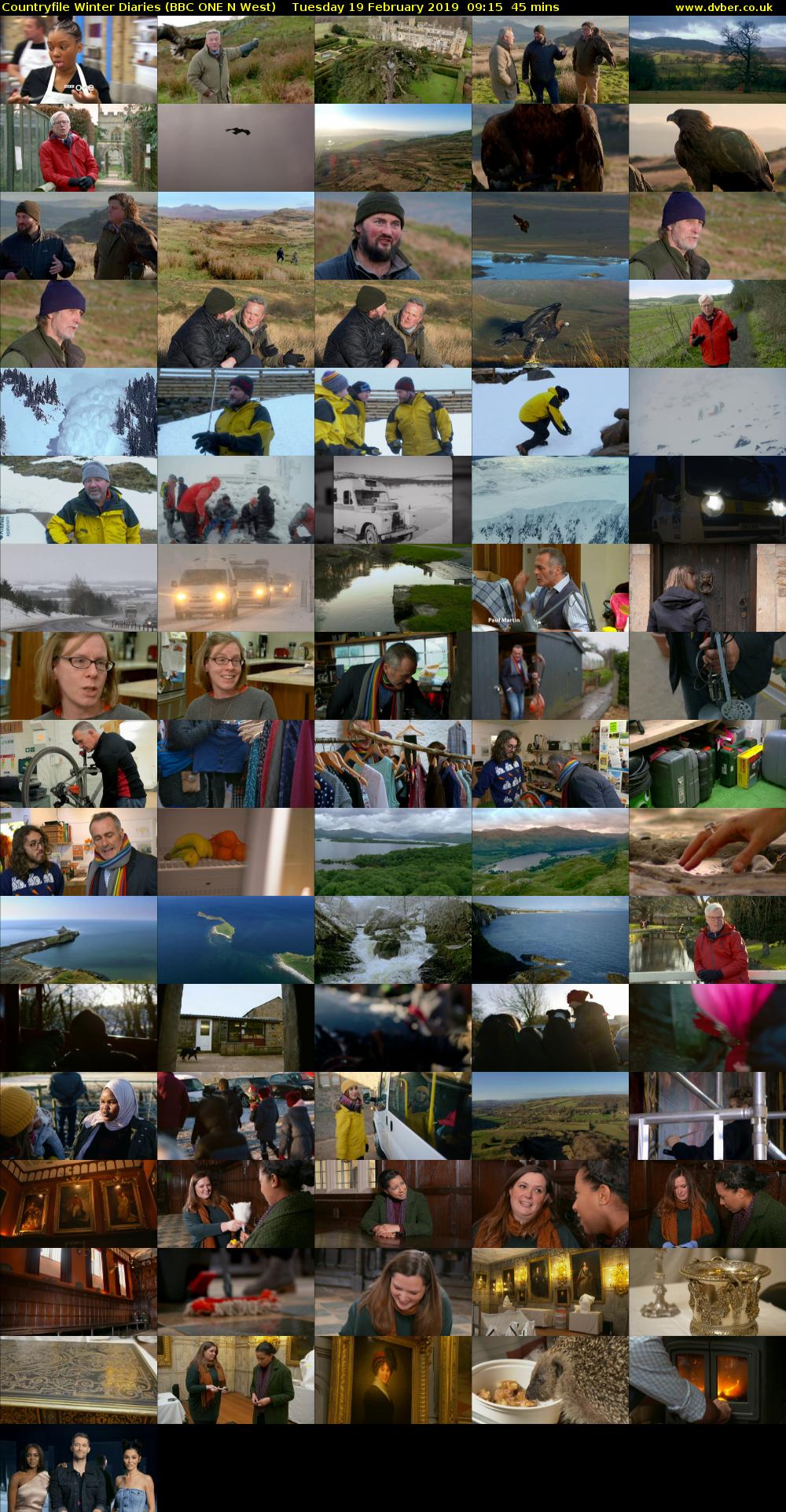 Countryfile Winter Diaries (BBC ONE N West) Tuesday 19 February 2019 09:15 - 10:00