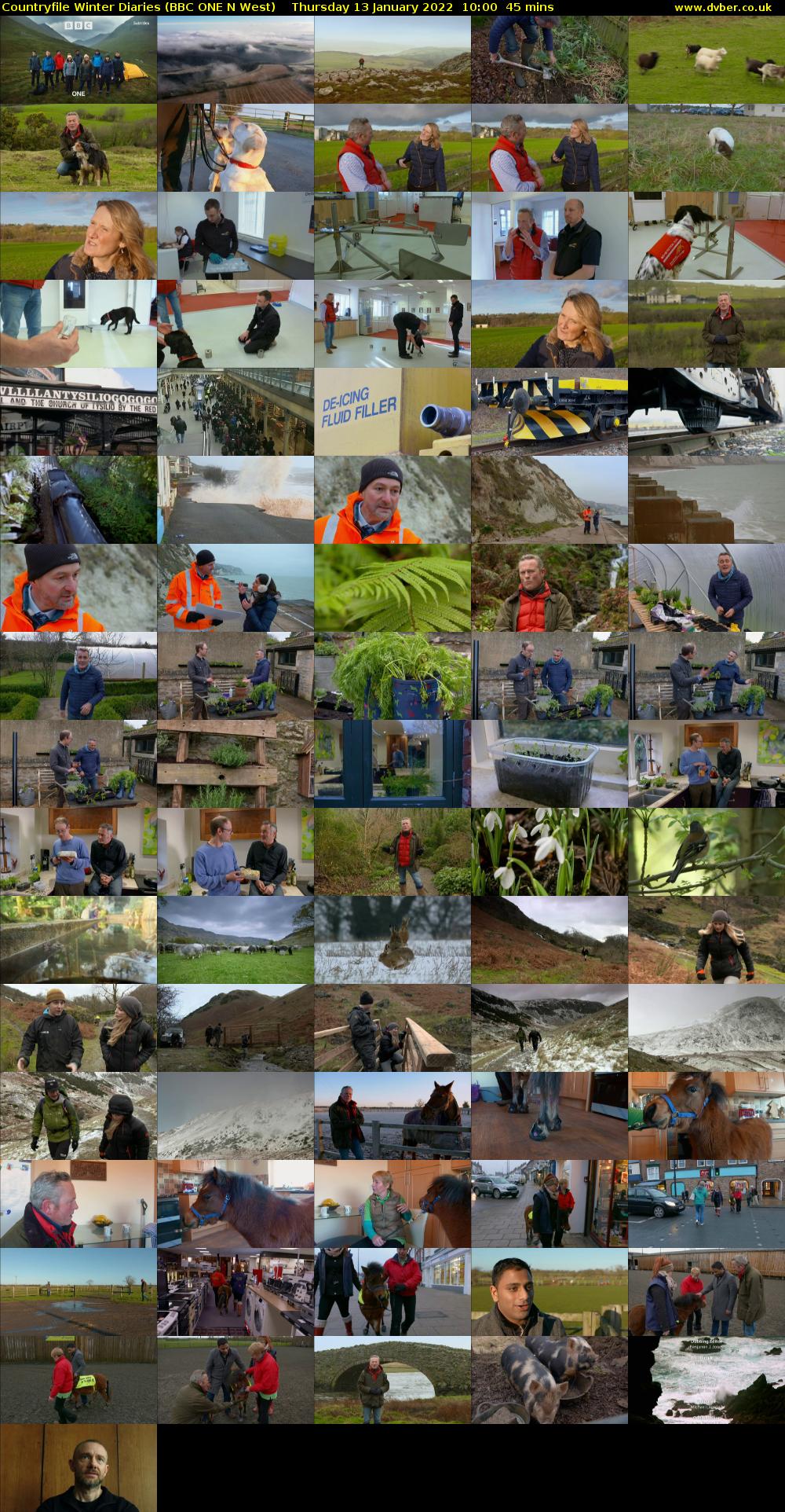 Countryfile Winter Diaries (BBC ONE N West) Thursday 13 January 2022 10:00 - 10:45