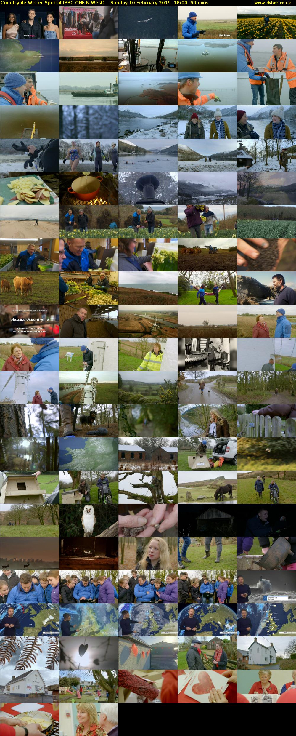Countryfile Winter Special (BBC ONE N West) Sunday 10 February 2019 18:00 - 19:00