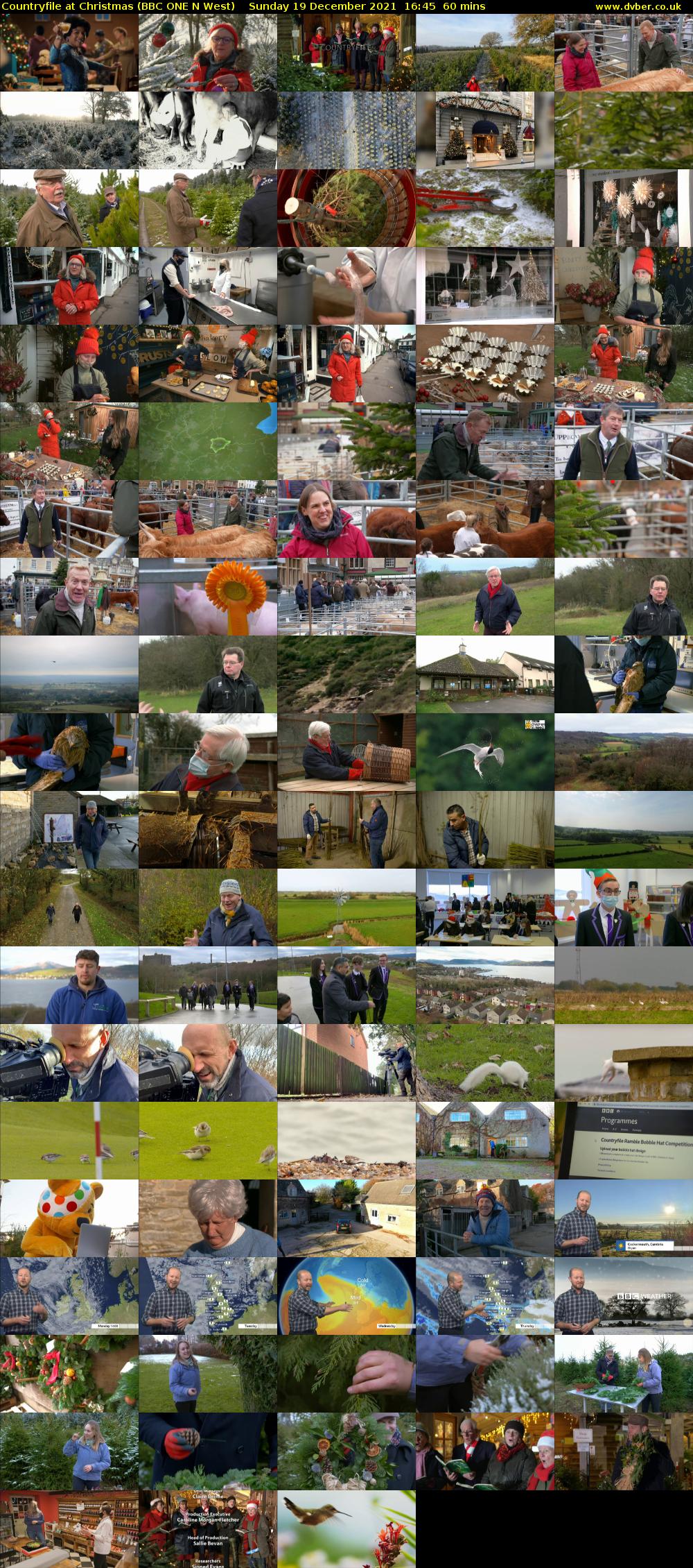 Countryfile at Christmas (BBC ONE N West) Sunday 19 December 2021 16:45 - 17:45