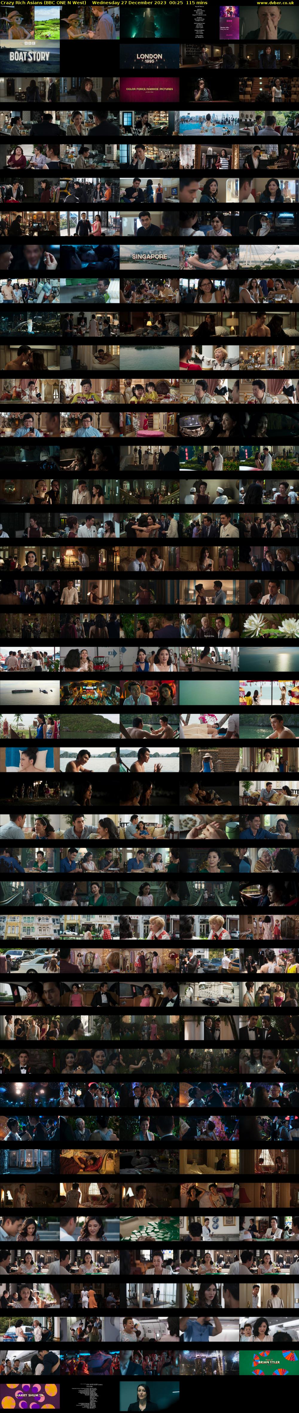 Crazy Rich Asians (BBC ONE N West) Wednesday 27 December 2023 00:25 - 02:20