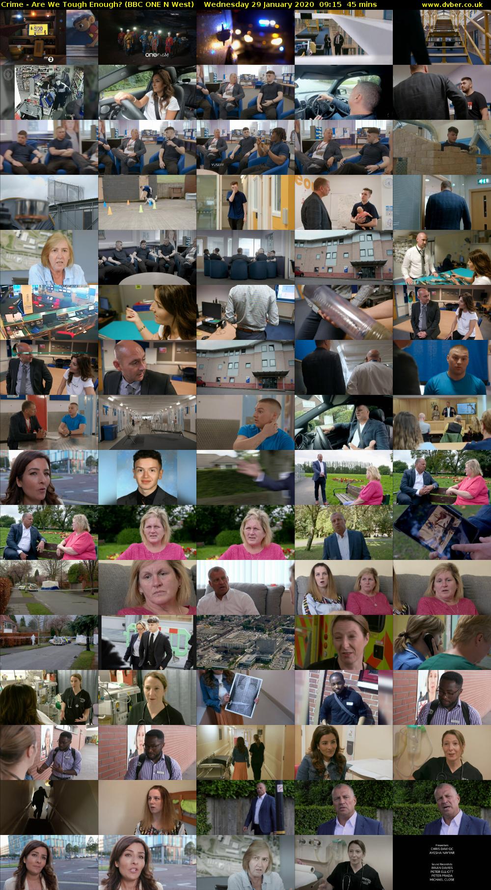 Crime - Are We Tough Enough? (BBC ONE N West) Wednesday 29 January 2020 09:15 - 10:00