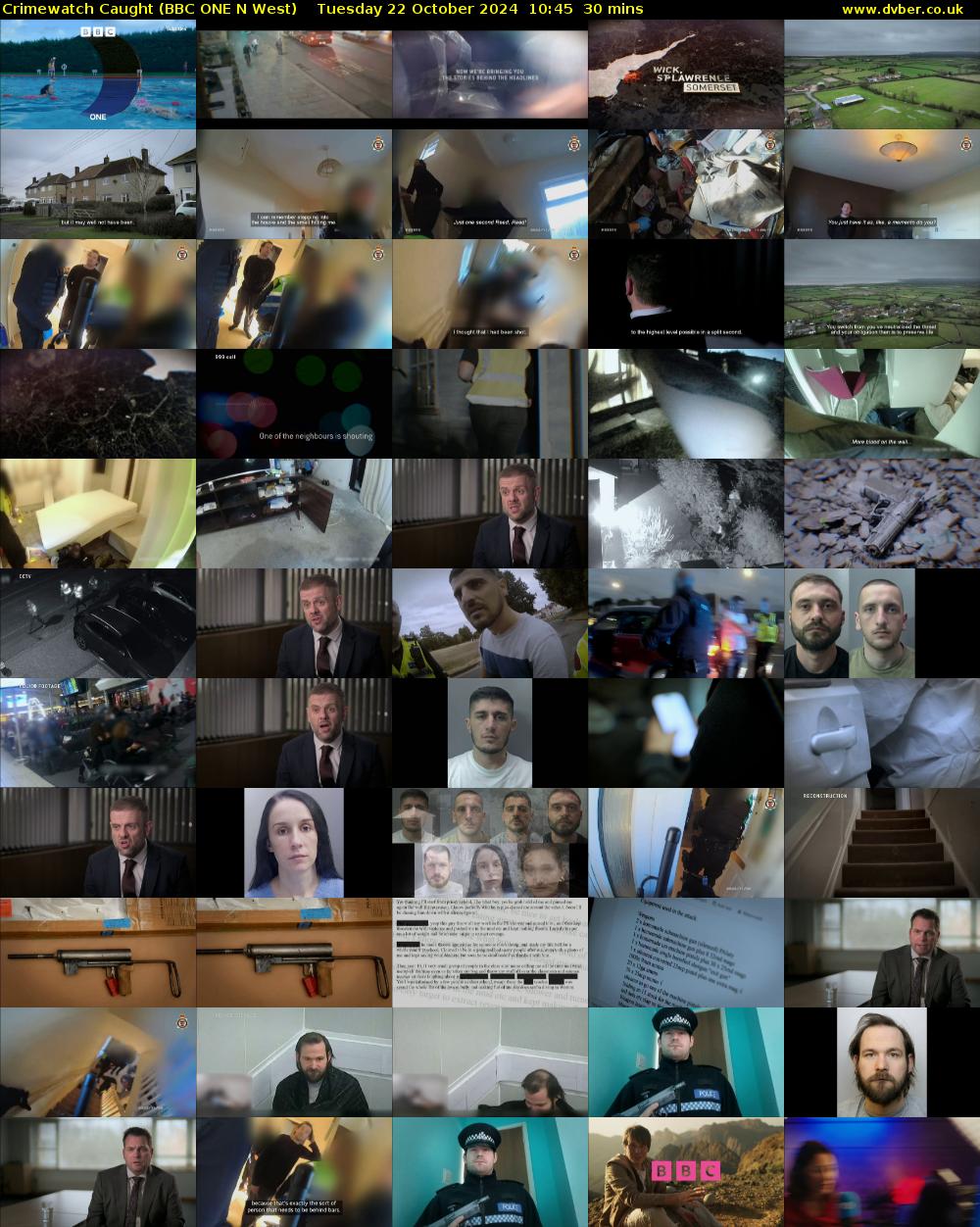 Crimewatch Caught (BBC ONE N West) Tuesday 22 October 2024 10:45 - 11:15
