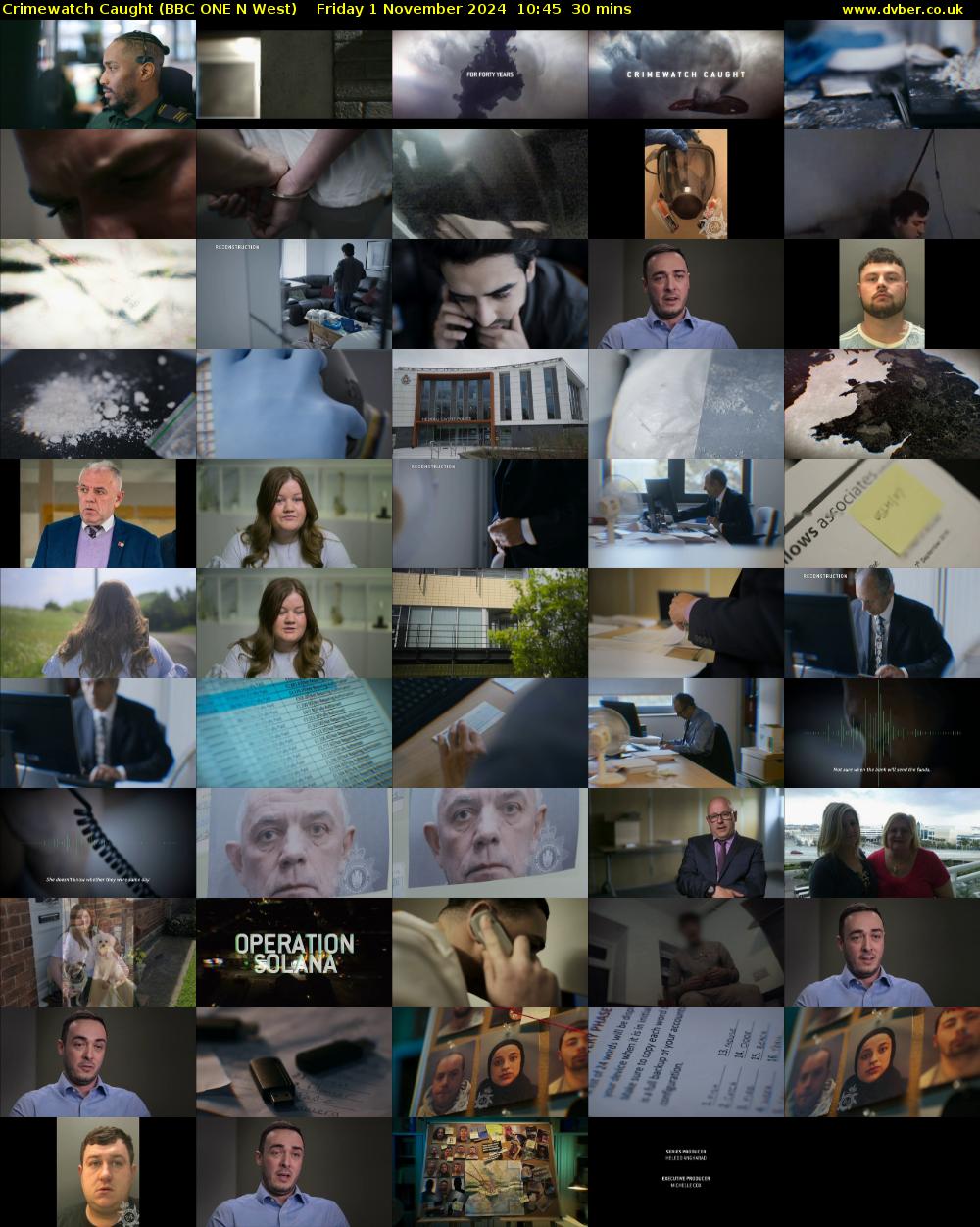 Crimewatch Caught (BBC ONE N West) Friday 1 November 2024 10:45 - 11:15