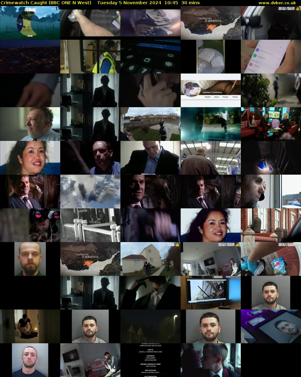 Crimewatch Caught (BBC ONE N West) Tuesday 5 November 2024 10:45 - 11:15