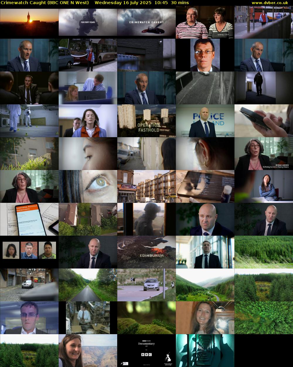 Crimewatch Caught (BBC ONE N West) Wednesday 16 July 2025 10:45 - 11:15